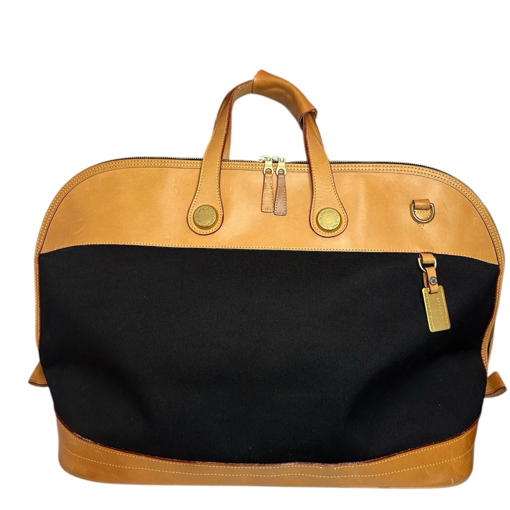 Dooney & Bourke Black and Tan Weekender, Pre-loved.
